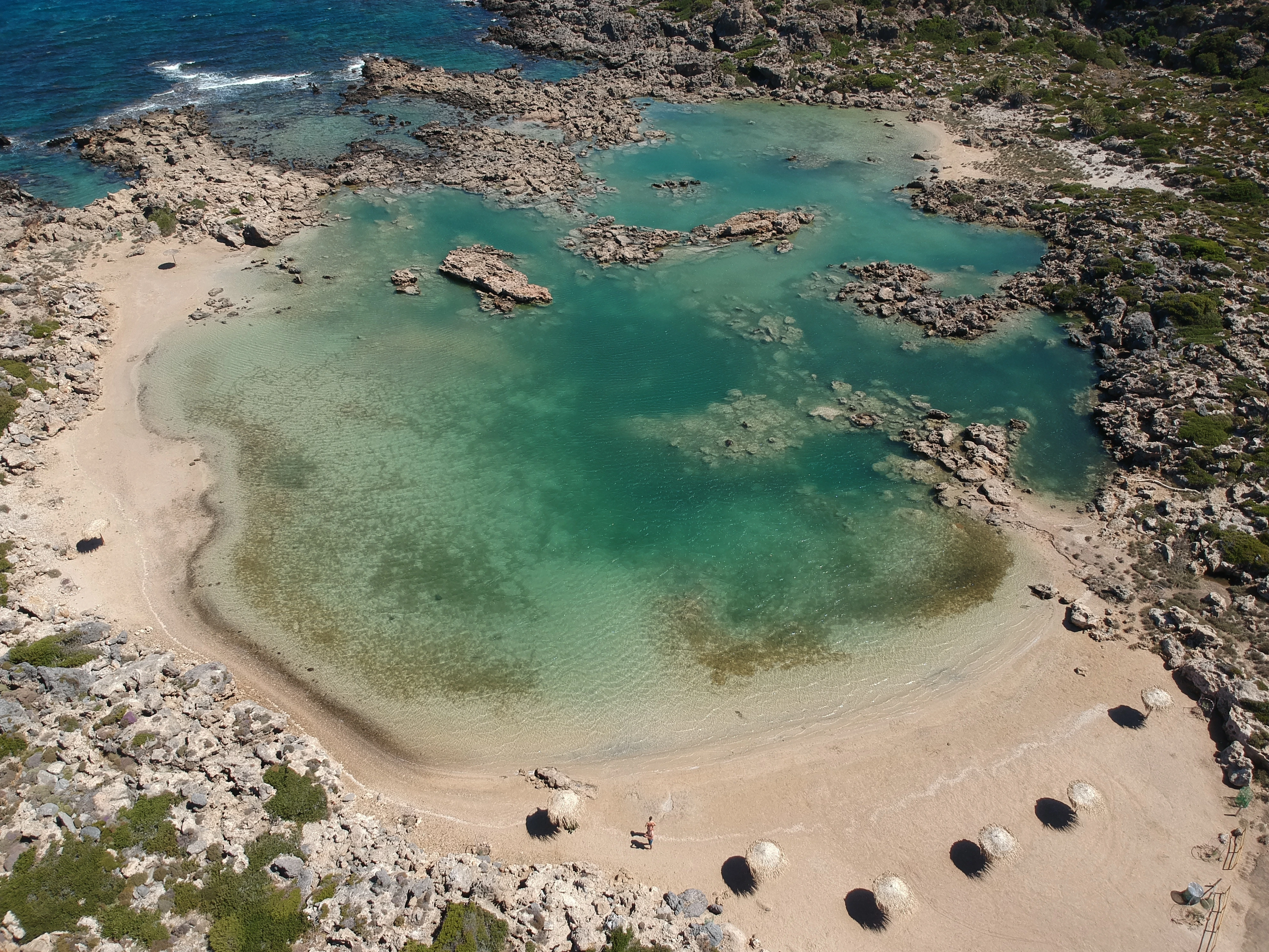 Aspri Limni - A beautiful natural hidden gem beach near Elafonisi Crete